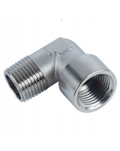 KOLANKO KOLANO PNEUMATYCZNE METALOWE MOSIĘŻNE NIKLOWANE 1/4