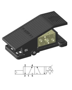 Zawór Nożny 1/4″ 5/2 ze sprężyną FT410-S