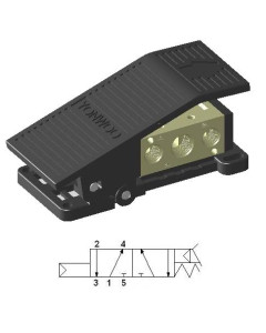 Zawór Nożny 3/8″ 5/2 ze sprężyną FT510-S