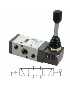 Lever 1/8 ″ 5/3 center locked, no return HLV330-D