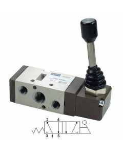 3/8 ″ 5/2 lever with spring HLV510-S