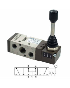 Palanca 3/8″ 5/3 centro aire aire HLV550-S