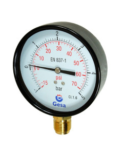 Manometr -1+5 BAR, 100mm, 1/2″