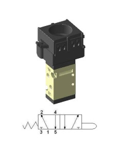 Zawór sterowany przyciskiem 5/2 M5