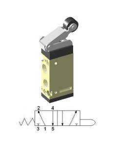 Zawór mechaniczny 5/2 1/8″ rolka