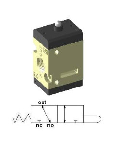 Zawór mechaniczny 3/2 1/4″ wcisk