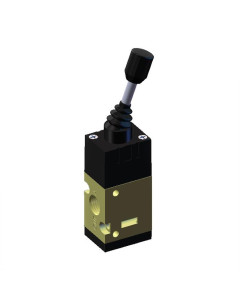 La válvula está controlada por la palanca de 3/2 1/8