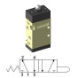 Zawór mechaniczny 5/2 M5 wcisk
