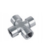 CZWÓRNIK PNEUMATYCZNY METALOWY MOSIĘŻNY NIKLOWANY 3/8" 50 BAR