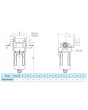 FILTR SPRĘŻONEGO POWIETRZA 1/2" 6000 l/min 0,01 µm SKP AUTOMATYCZNY SPUST
