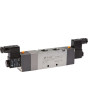 5/3-drogowy zawór elektromagnetyczny, G 1/2", Pozycja srodkowa napowietrzana, 24 V DC