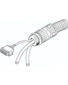 Przewód podłączeniowy NHSB-A1-10-BLG5-LE5-PU8-2XBB (1585794), Festo