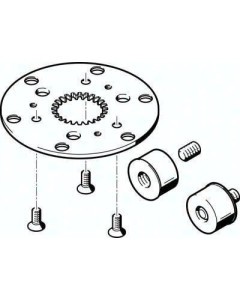 Zespół podziałowy stołu obrotowego DADM-CK-90-3 (555445), Festo
