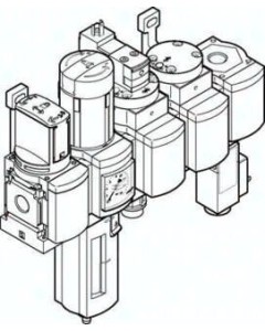 Zespół przygotowania powietrza MSB4-1/4:C3J1D1A1F3-WP 542293, Festo