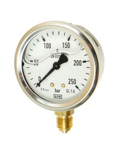 Manometer with glycerin 63mm, 250 BAR MAG-063R-0250G