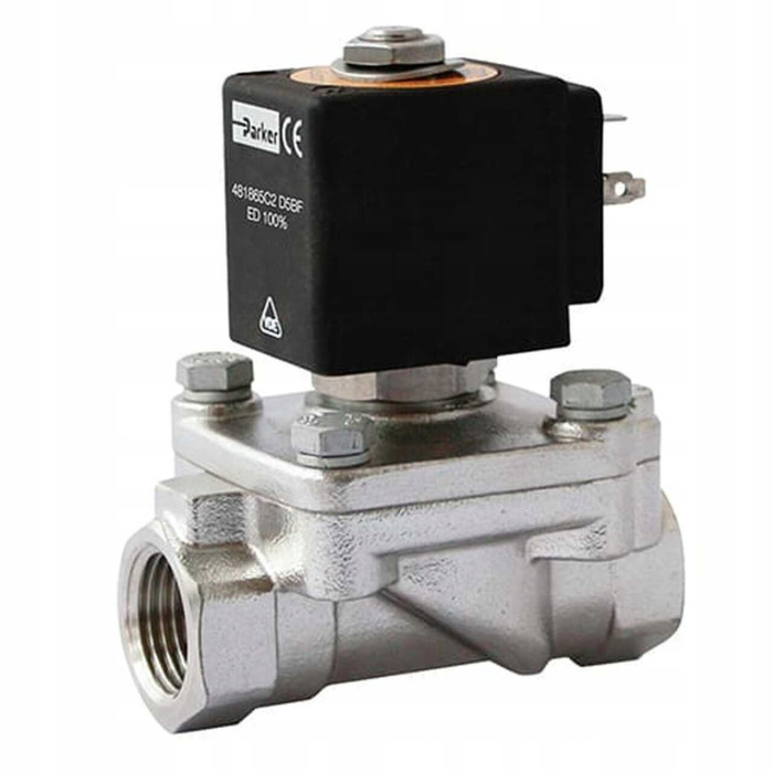 Elektrozawór 2/2 24V DC NC 1/2 Nierdzewny Parker