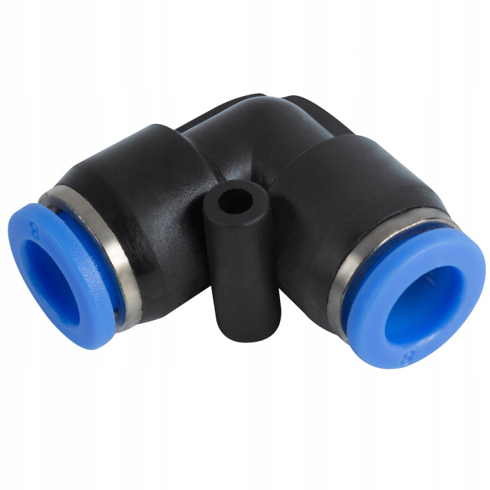 ZŁĄCZKA PNEUMATYCZNA KOLANKO 90° AUTO WTYKOWA KĄTOWA 14 mm