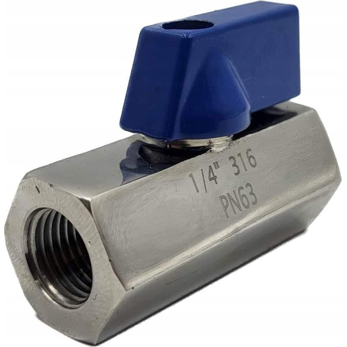 ZAWÓR KULOWY NIERDZEWNY 1/4 KWASOODPORNY 316L PN63