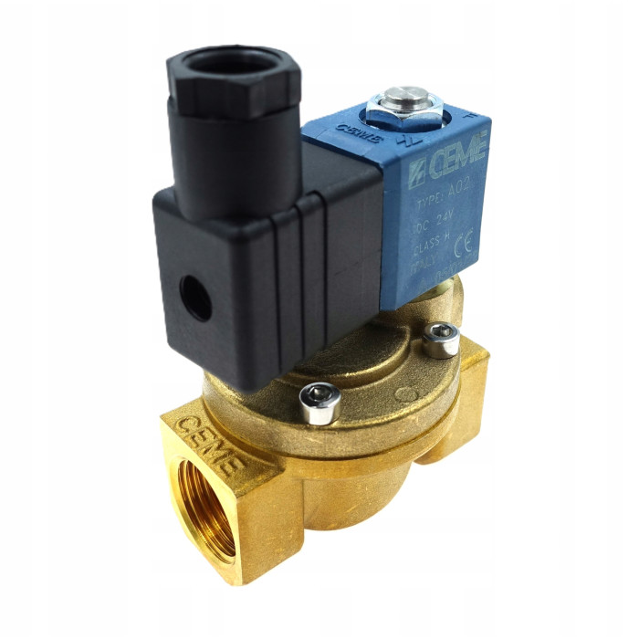 ELEKTROZAWÓR NORMALNIE ZAMKNIĘTY 1/2 NC 2/2 24V DC CEME 8554 WODA POWIETRZE