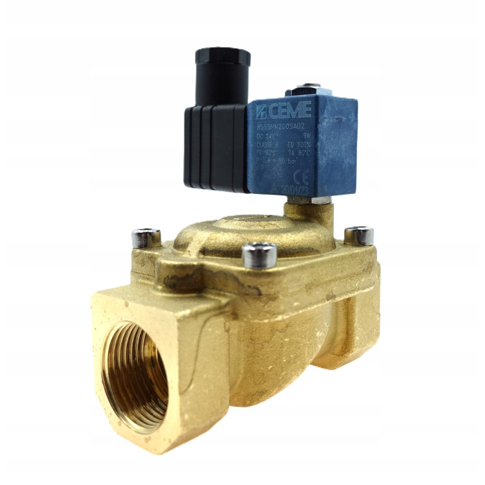 ELEKTROZAWÓR NORMALNIE ZAMKNIĘTY 3/4 NC 2/2 24V DC CEME 8555 WODA POWIETRZE