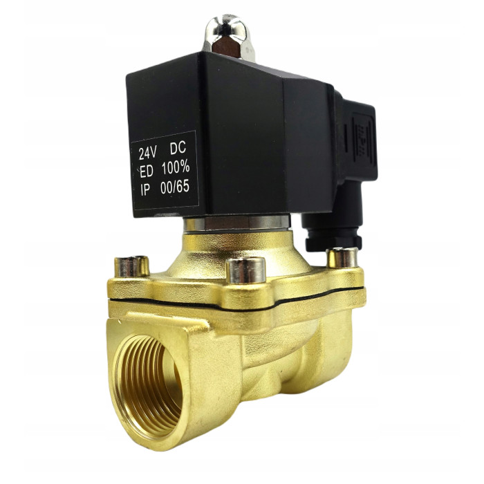 ELEKTROZAWÓR NORMALNIE ZAMKNIĘTY 1/2" NC 2/2 DO POWIETRZA NC 24V DC