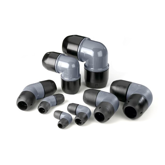 Conector en ángulo - Codo de 90 grados para tubería de aluminio 80 - 3 "AirNET Atlas Copco