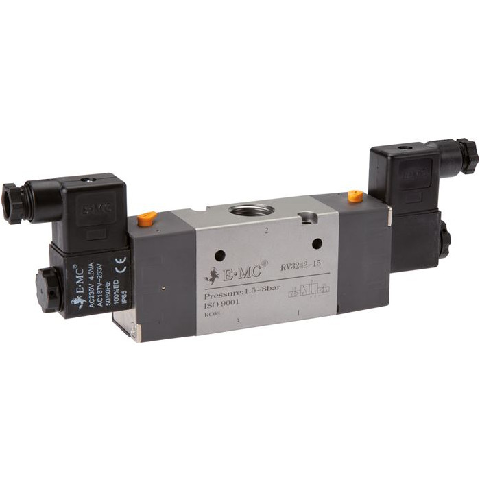 3/2-way solenoid valve G 1/2" Pulse valve, 24 V AC
