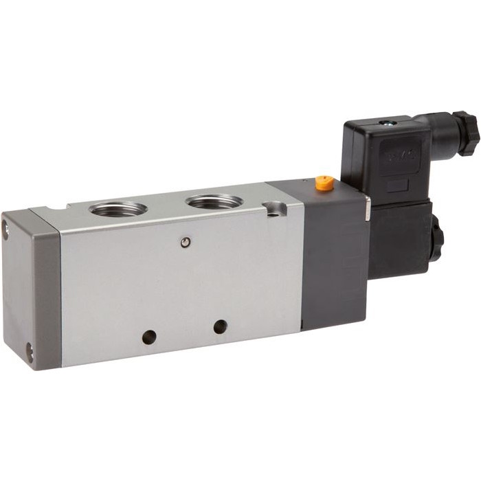 Électrovanne 5/2 voies, G 1/2", Rappel par ressort, 12 V DC